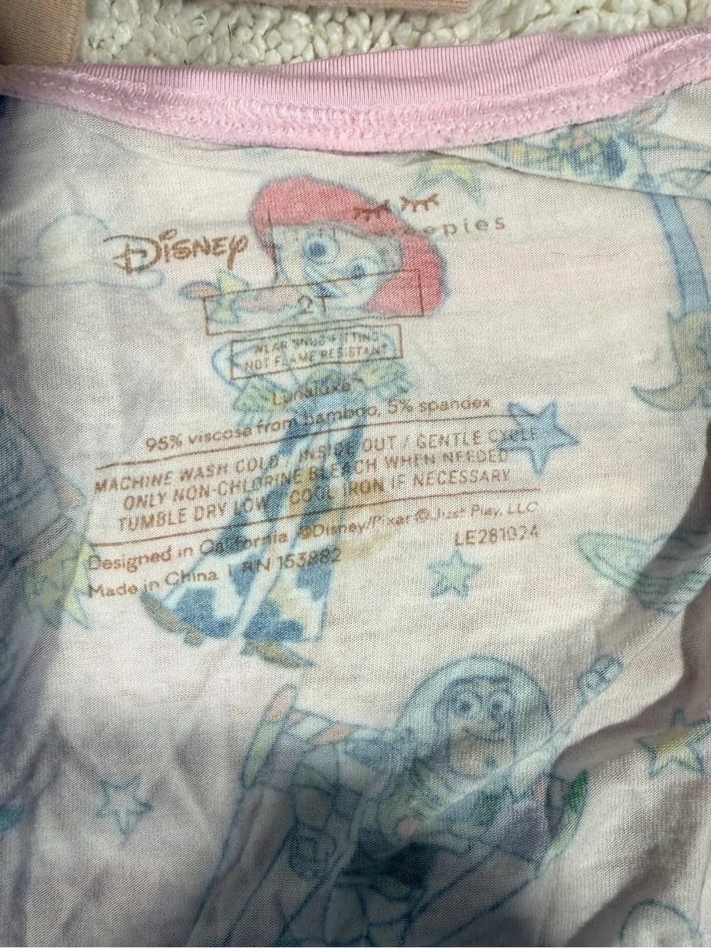 Little Sleepies Pink Disney  Toy Story Character Pajama Set 2T